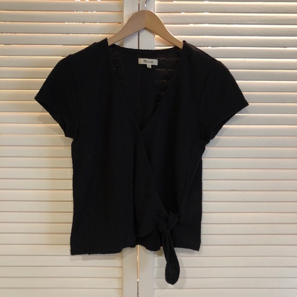 Madewell Texture & Thread Wrap Tie Top - Picture 2 of 6